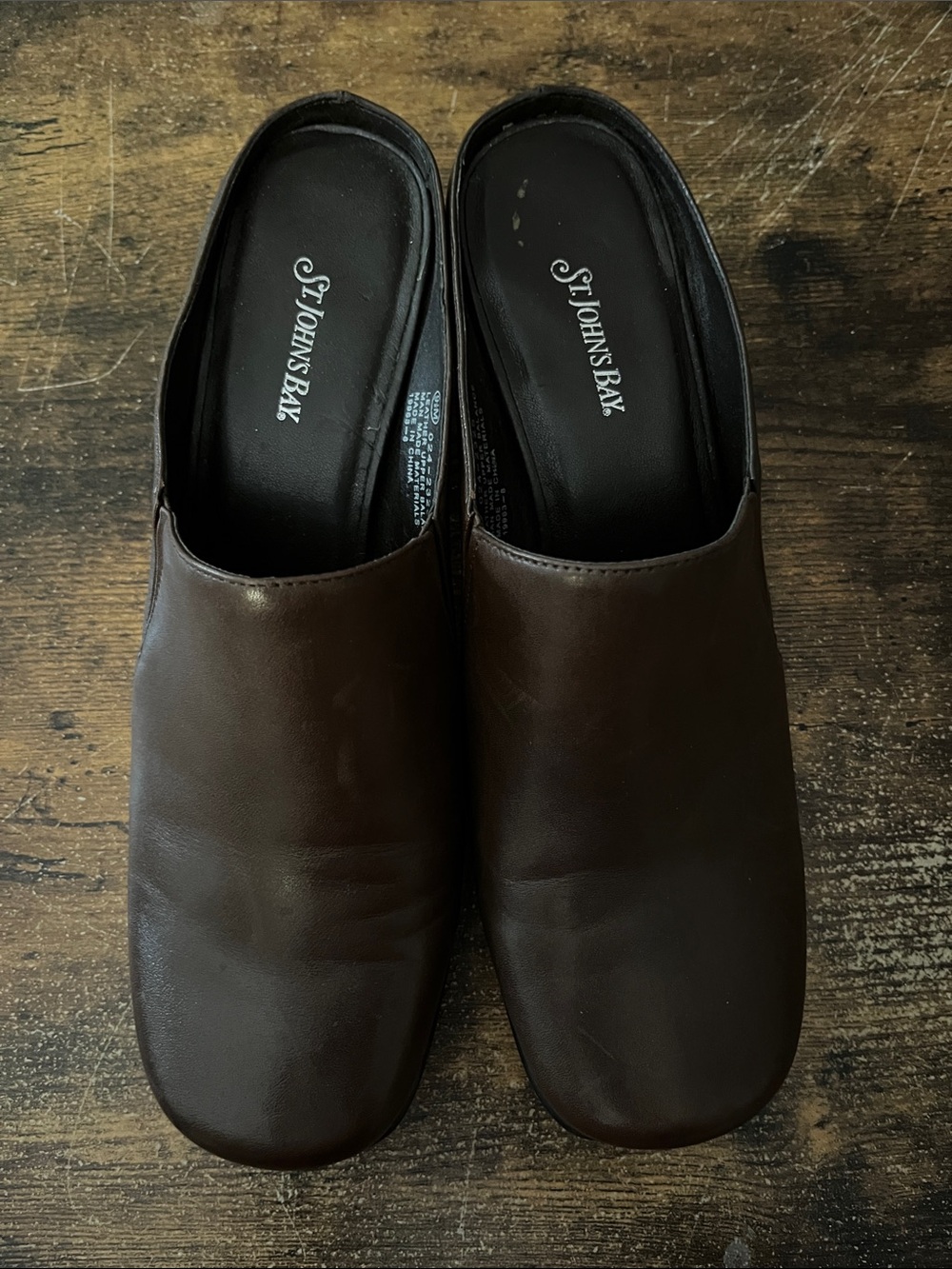St. John's Bay Women’s Dark Brown Slip-On Heels